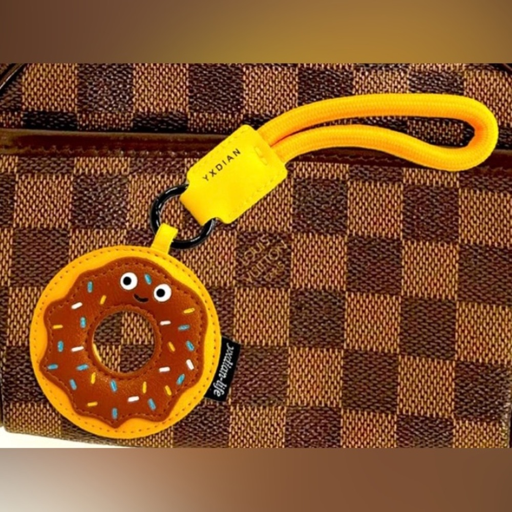 Cute Donut bag charm Keychain with Sprinkles NWT